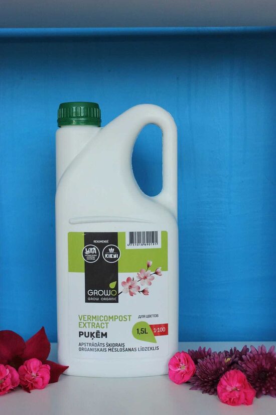 Vermikomposta ekstrakts puķēm 1.5L 